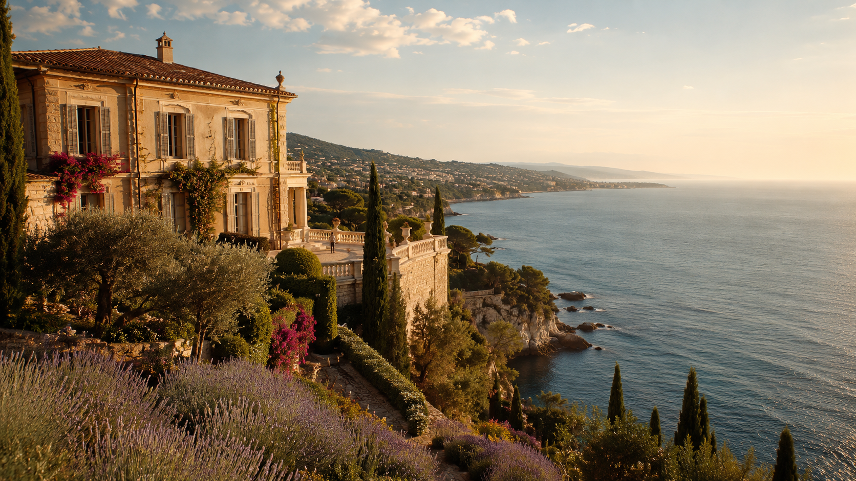 The cliffs above Antibes